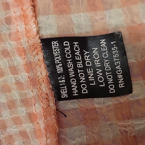 MONTEAU Anthropologie Gingham Sheer Button Down High-Low Sleeveless Blouse - Picture 9 of 10